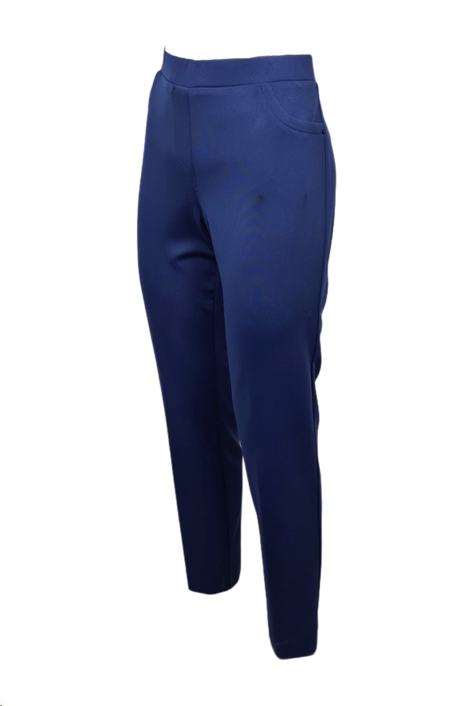 Pantaloni Estivi Carla Ferroni Art.14459 - Vita Alta, Gamba Sigaretta, 72% Acetato, Made In Italy - Foto 2